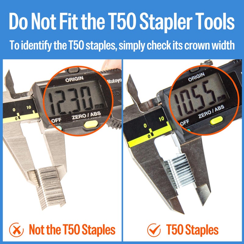 Meite مسامير التنجيد المجلفنة مقاس 20، 1/2 بوصة (12.3 مم) مع طول 9/16 بوصة، ثقيلة الوزن للبناء، الأثاث، الحرف اليدوية ومشاريع الأعمال اليدوية (علبة واحدة) - Image 3